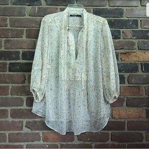 Ralph Lauren Cream Floral Blouse